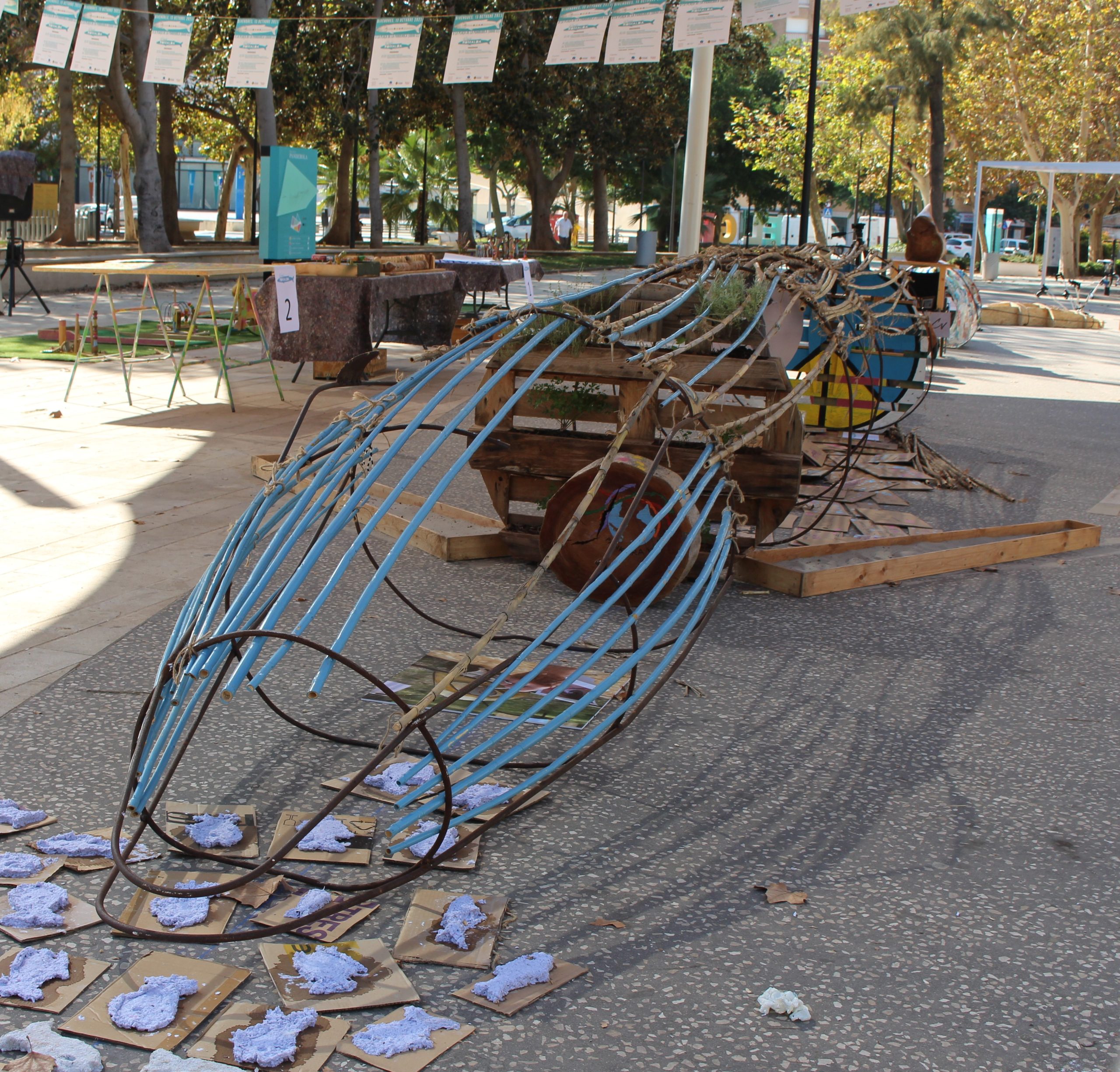 Romalda a la plaça de LA PANDEROLA